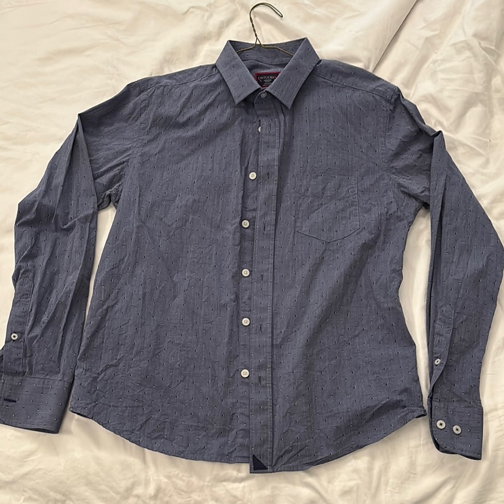 UNTUCKit Blue Casual Button Down Shirt